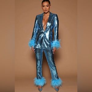 Fashion Nova Sequin Blazer Suit